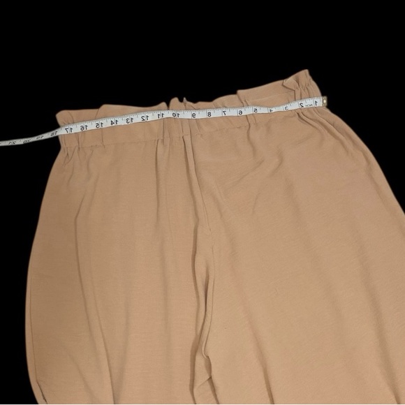 Women's Two Piece Set- White Tank and Tan Wide-Leg Pants XL - Picture 5 of 6